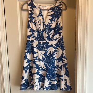 Hutch Floral Blue and White Sleeveless Dress